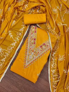 MANVAA Embellished Unstitched Dress Material