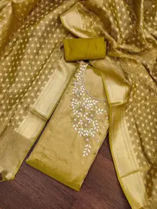 MANVAA Embellished Unstitched Dress Material