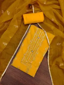 MANVAA Embellished Unstitched Dress Material