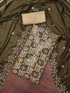 MANVAA Embellished Unstitched Dress Material