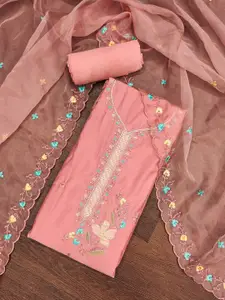 MANVAA Embellished Unstitched Dress Material