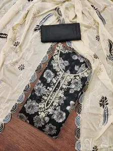 MANVAA Embellished Unstitched Dress Material