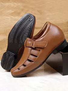 Bxxy Men 3 Inch Hidden Elevator Height Increasing Formal Shoe-Style Sandals