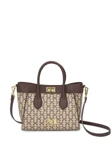 Cavalli Class Printed Structured Satchel with Quilted