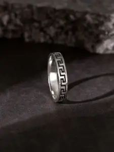 GIVA 925 Silver Oxidised Mystique Ring For Him