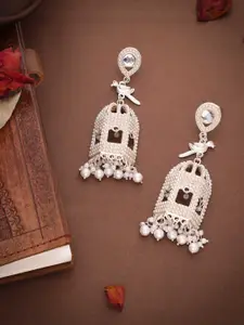 Anouk Gold Plated Artificial Beads Dome Shaped Jhumkas