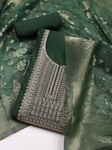 Meena Bazaar Floral Embroidered Sequinned Work Unstitched Dress Material