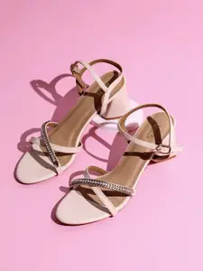 Inc 5 Striped Party Block Sandals