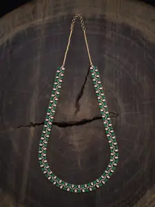 Kushal's Fashion Jewellery Gold-Plated CZ Studded Necklace