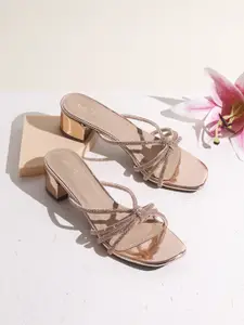Inc 5 Striped Ethnic Block Sandals with Bows