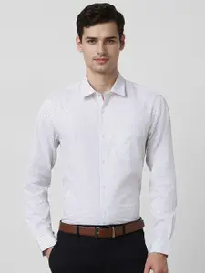 Peter England Men Slim Fit Opaque Printed Formal Shirt