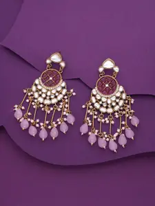 Anouk Gold Plated Artificial Beads Contemporary Shaped Jhumkas