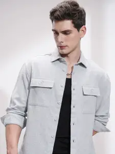 HIGHLANDER Men Slim Fit Opaque Casual Shirt