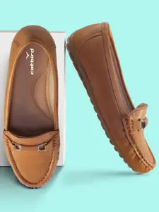 CATBIRD Women Synthetic Leather Round Toe Lightweight Loafers With Buckles