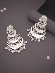 Anouk  Silver-Plated Artificial Beads Contemporary Chandbalis