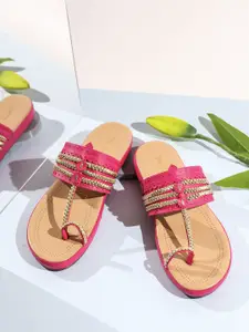 Inc 5 Women Ethnic Embellished One Toe Flats