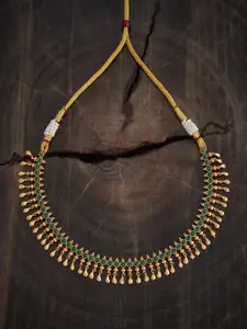 Kushal's Fashion Jewellery Gold-Plated Antique Necklace