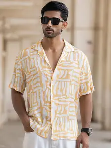 Powerlook Men Horizontal Stripes Opaque Printed Casual Shirt