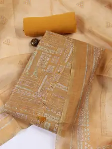 Meena Bazaar Ethnic Motifs Printed Beads and Stones Unstitched Dress Material