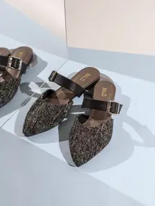 Inc 5 Women Open Toe Flats with Buckles