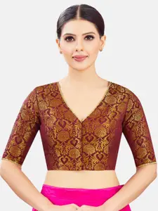 Studio Shringaar Women Woven Design Saree Blouse