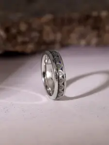 GIVA 925 Silver Rhodium-Plated Hopeful Band For Him