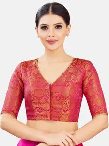 Studio Shringaar Brocade V-Neck Saree Blouse