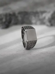 GIVA 925 Silver Black Rhodium Ultimate Ring For Him