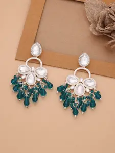 Anouk Gold Plated Artificial Beads Contemporary Jhumkas