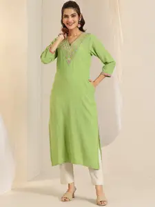 Libas Women Floral Yoke Design Kurta