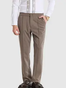 Snitch Men Light Brown Relaxed Fit Trousers