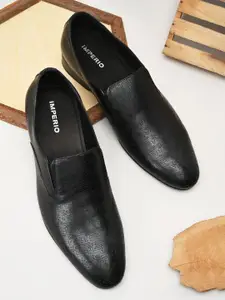 Regal Men Textured Leather Formal Slip Ons