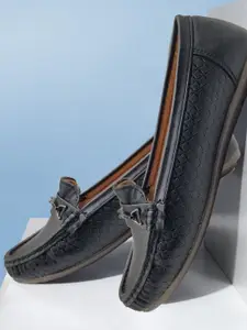 CATBIRD Women Textured Buckles Lightweight Slip-On Loafers