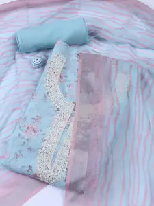 Meena Bazaar Printed Linen Unstitched Dress Material