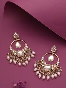 Anouk Gold Plated Artificial Beads Contemporary Drop Earrings