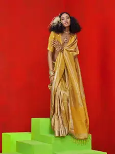 Anouk Woven Design Zari Tissue Saree