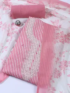 Meena Bazaar Printed Linen Unstitched Dress Material