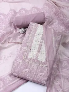 Meena Bazaar Floral Printed Unstitched Dress Material