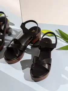 Inc 5 Striped Party Block Sandals with Bows