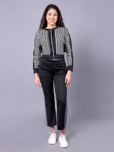 ORIEX THE ORIGINAL FASHION Girls Printed Round Neck Top & Trousers