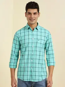 Allen Solly Men Spread Collar Windowpane Checked Cotton Casual Shirt