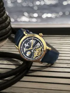 Britime Men Dial & Leather Bracelet Style Straps Analogue Automatic Watch 641-L20507