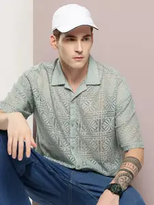 Kook N Keech Floral Sheer Casual Shirt