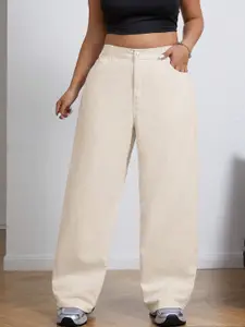 HIGH BUY Women Straight Fit High-Rise Jeans