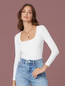 Dream Beauty Fashion Women Square Neck Fitted Top