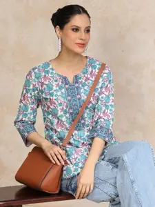 Varanga Floral Printed Pure Cotton Kurti