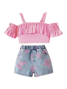 StyleCast x Revolte Girls Shoulder Straps Top With Shorts