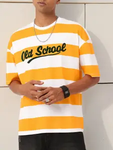 Kook N Keech Striped & Printed Relaxed Fit T-shirt