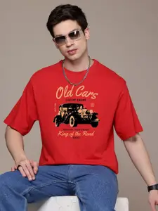 Moda Rapido Men Printed Raw Edge T-shirt