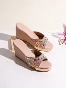 Inc 5 Embellished Ethnic Wedge Sandals